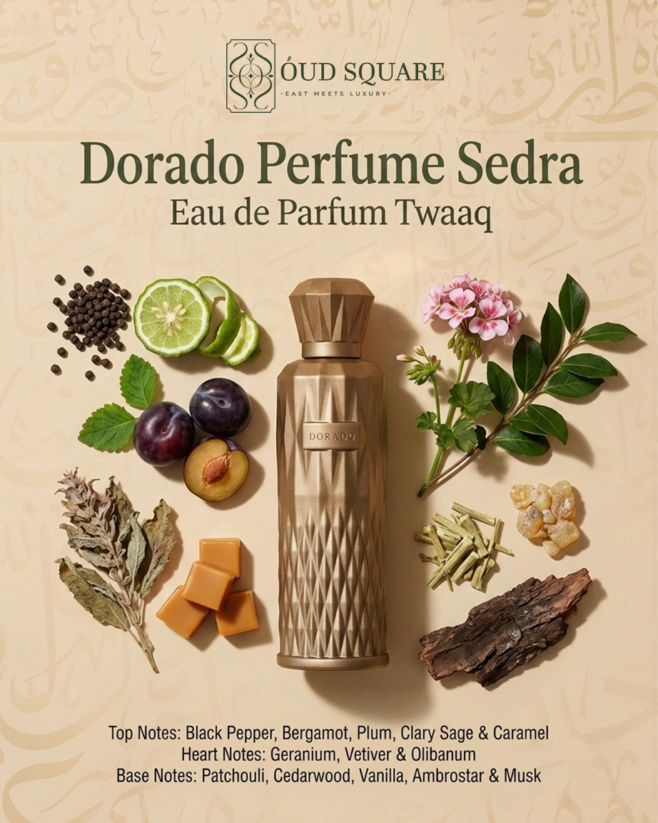 Dorado unisex eau de parfum with black pepper bergamot and patchouli — Sedra bold fragrance