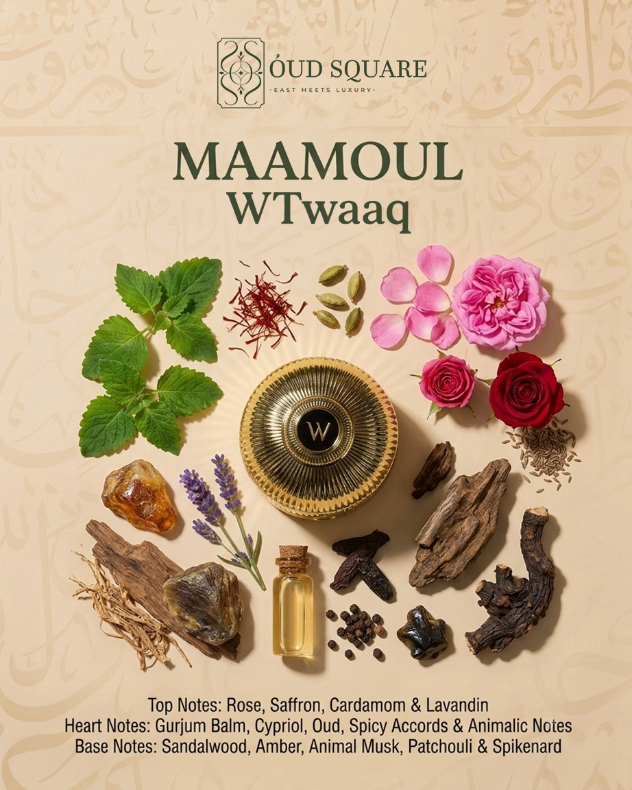 Maamoul W perfumed incense with saffron cardamom oud and animal musk — powerful Oriental Arabian incense