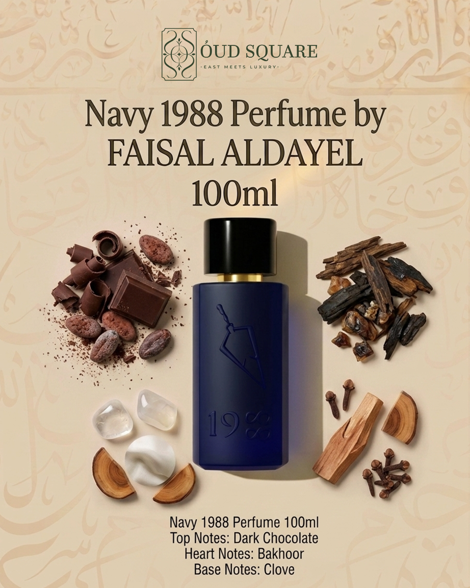 Navy 1988 EDP 175ml by Faisal Al Dayel — dark chocolate bakhoor clove dark smoky unisex perfume
