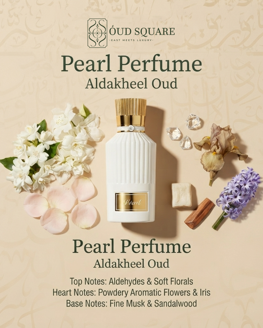 Pearl EDP by Aldakheel Oud — aldehydes soft florals iris fine musk sandalwood soft luminous women's perfume
