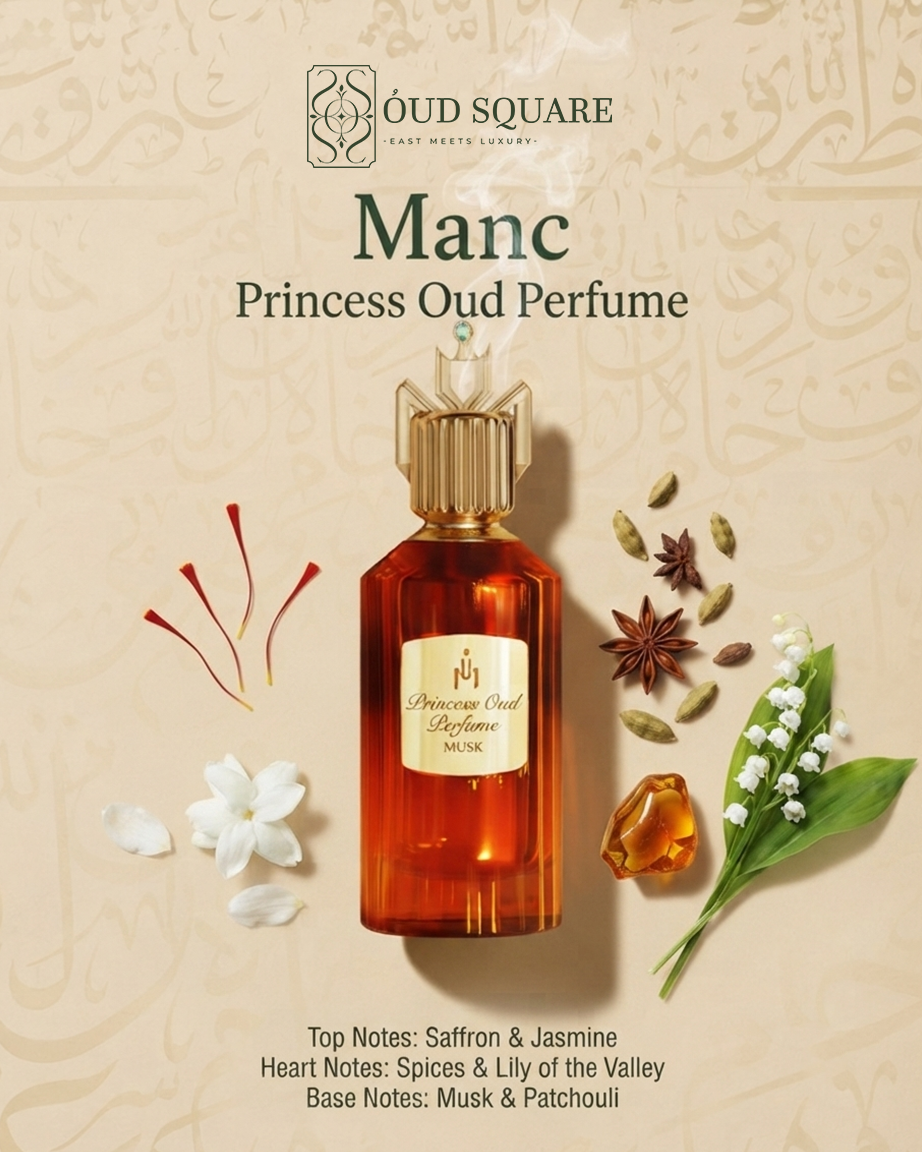 Princess Oud EDP by MUSK — saffron jasmine spices lily of the valley musk patchouli golden feminine women's perfume