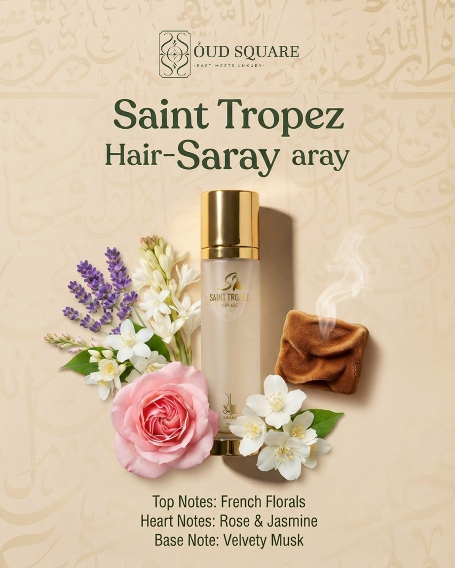 Saint Tropez Hair Mist luxury French Riviera hair mist with French florals rose jasmine and velvety musk — Saray