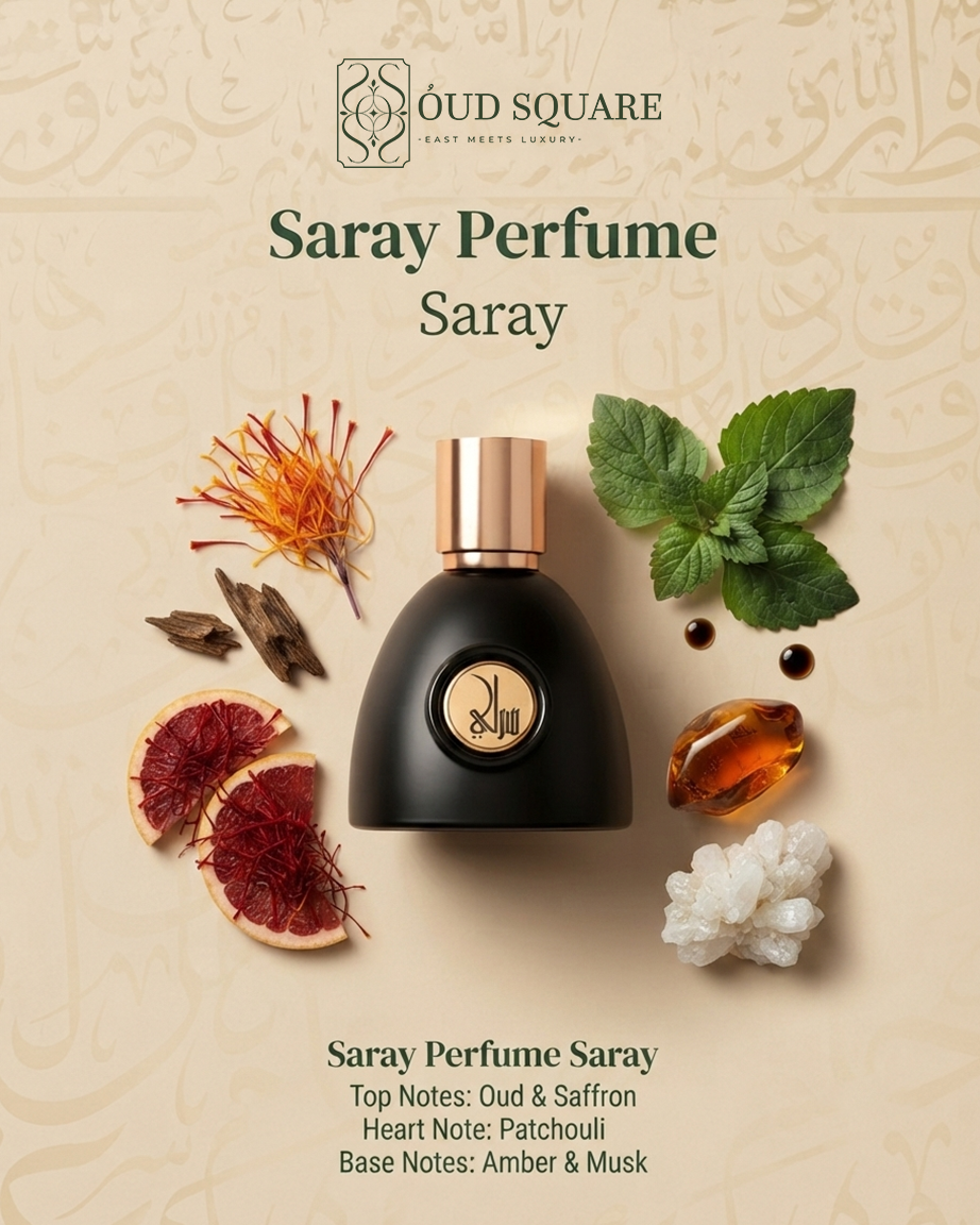 Saray EDP — oud saffron patchouli amber musk powerful authentic Arabian house signature unisex perfume