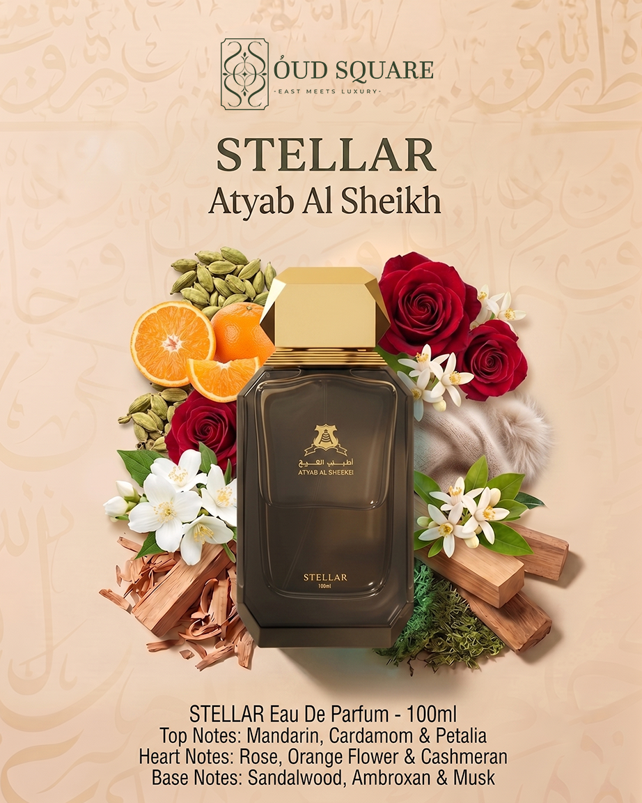 Stellar EDP 100ml — bright floral elegant unisex perfume with mandarin cardamom rose and sandalwood ambroxan