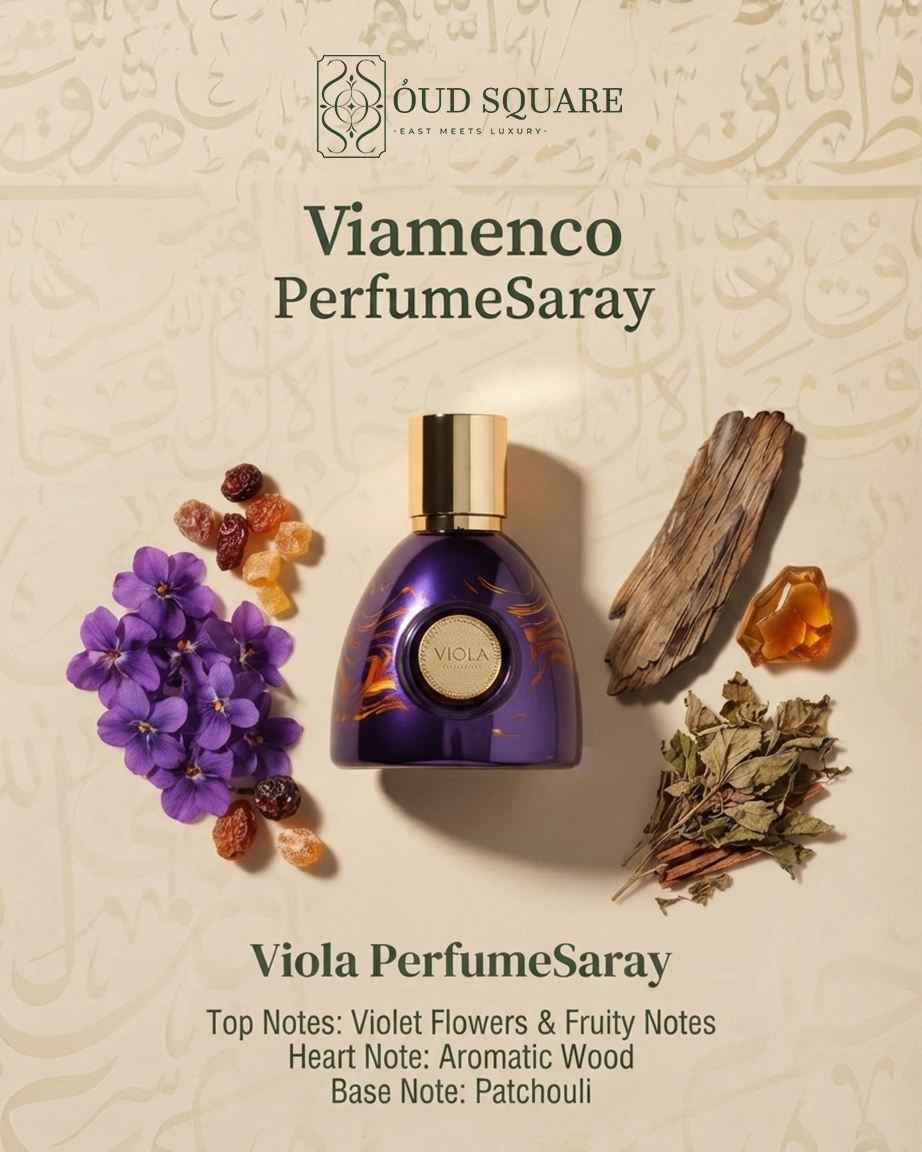 Viola EDP by Saray — violet flowers fruity notes aromatic wood patchouli distinctive feminine women's perfume