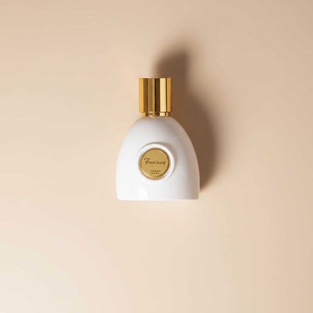 Saray Fantasy perfume bottle and packaging on a white background