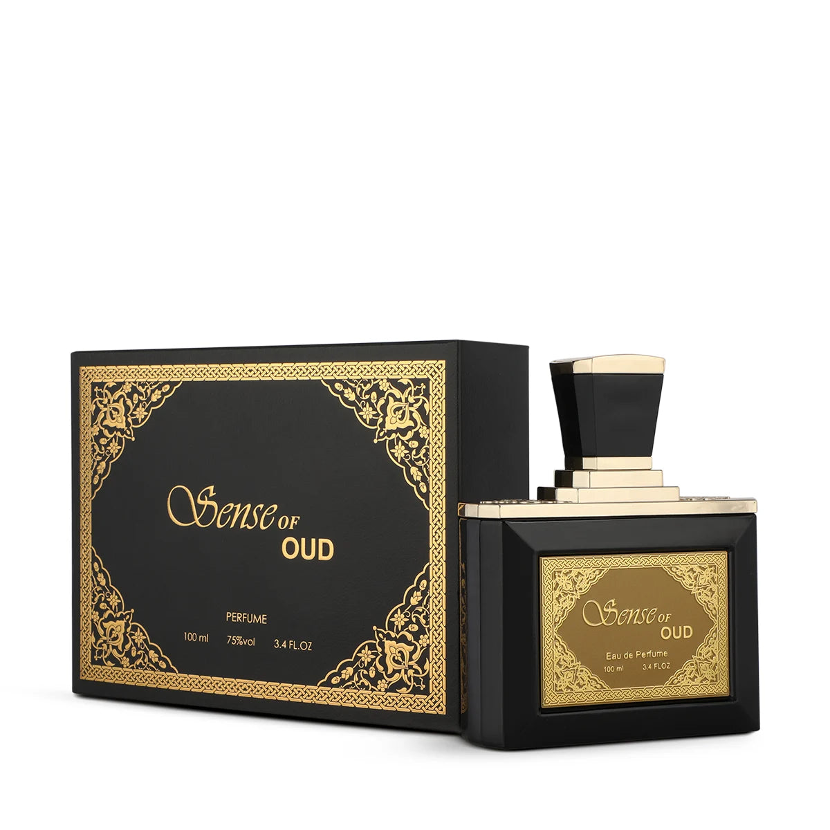 Aldakheel Oud Sense of Oud EDP — oud saffron warm spices rose sandalwood amber Oriental fragrance bottle