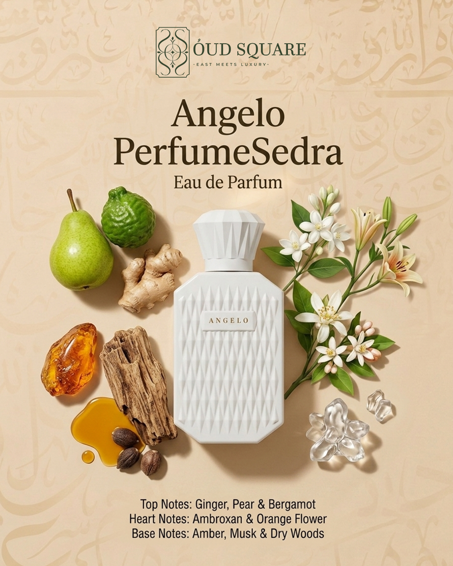 Angelo unisex eau de parfum with bergamot ambroxan and orange flower — Sedra modern fragrance
