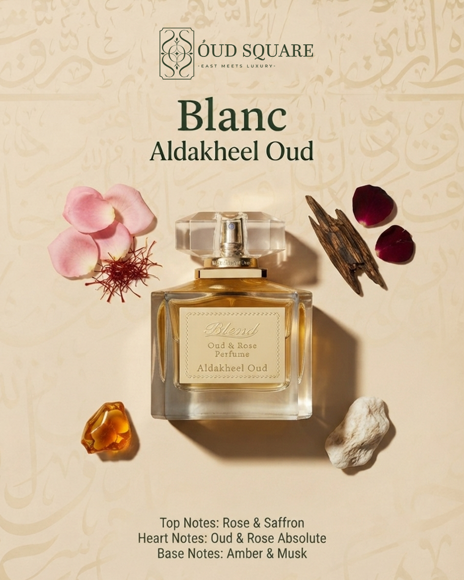 Blend Oud & Rose EDP by Aldakheel Oud — rose saffron oud rose absolute amber musk romantic Oriental unisex