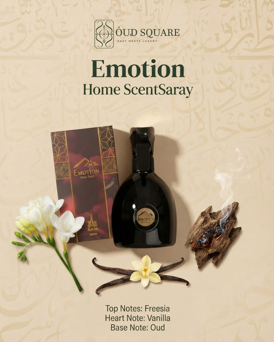 Emotion Home Scent air freshener by Saray — freesia vanilla oud fresh warm deeply Oriental home fragrance