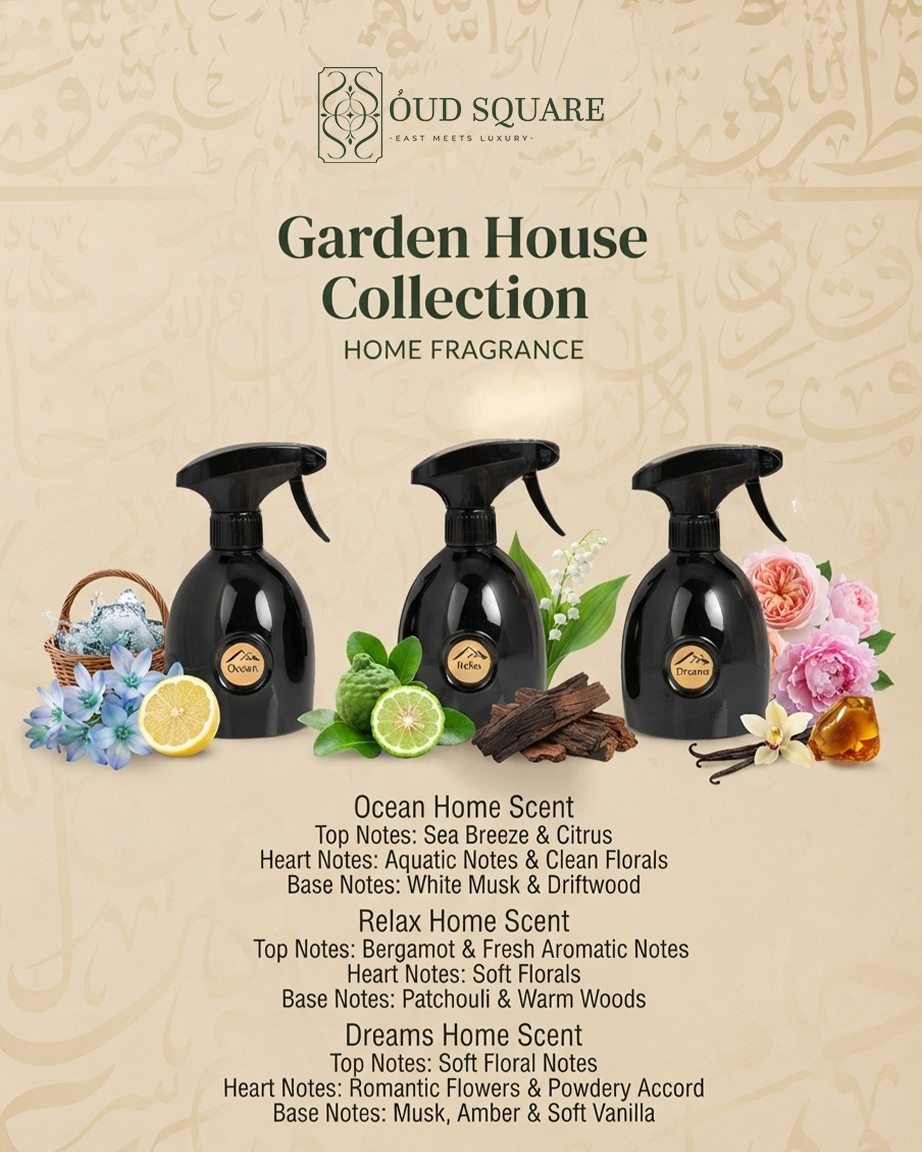 Garden House Collection by Saray — Ocean Relax and Dreams three home scents complete fragrance gift set