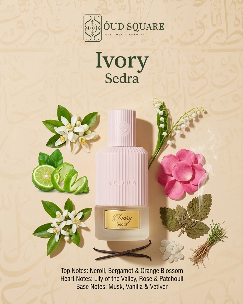 Ivory EDP 100ml — fresh floral elegant unisex perfume with neroli bergamot orange blossom and musk vetiver