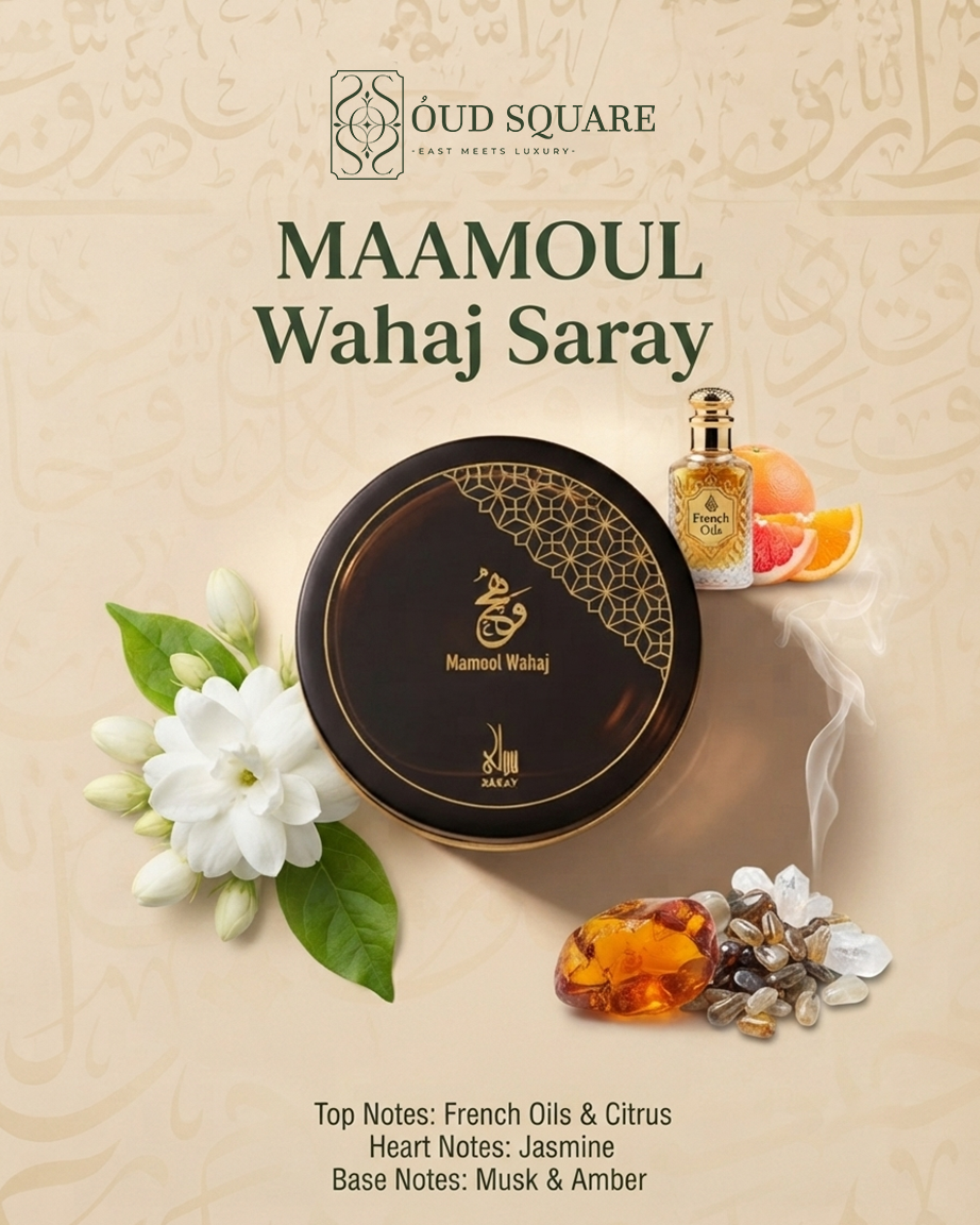Maamoul Wahaj Arabian incense by Saray — French oils citrus jasmine musk amber refined elegant Maamoul