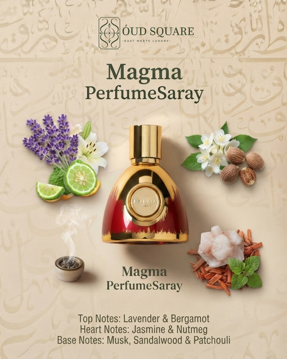 Magma EDP by Saray — lavender bergamot jasmine nutmeg patchouli sandalwood complex captivating unisex perfume