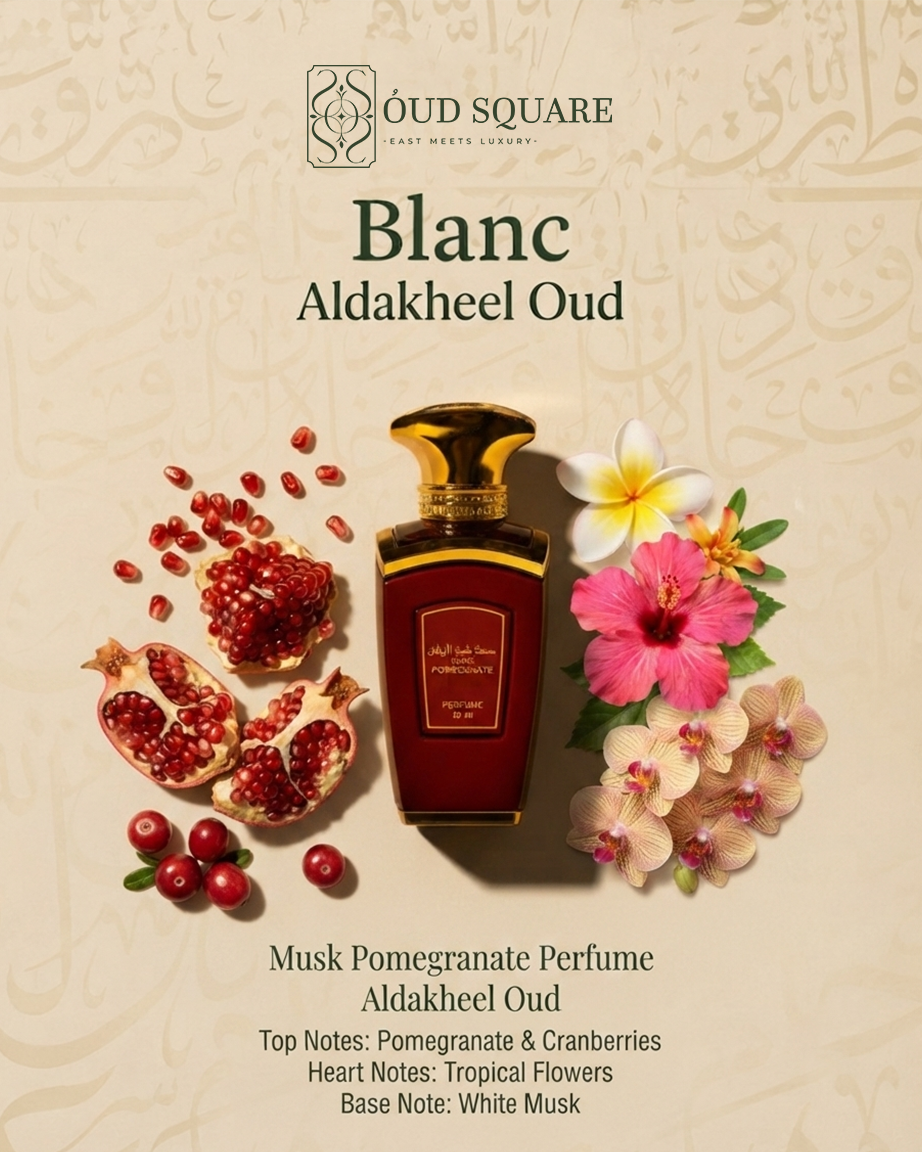 Musk Pomegranate EDP by Aldakheel Oud — pomegranate cranberries tropical flowers white musk fresh feminine
