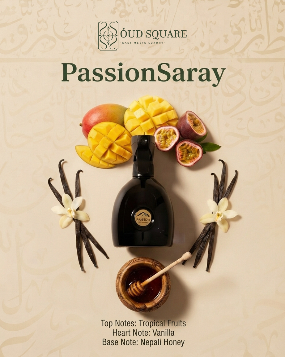 Passion Home Scent air freshener by Saray — tropical fruits vanilla and Nepali honey warm sweet home fragrance