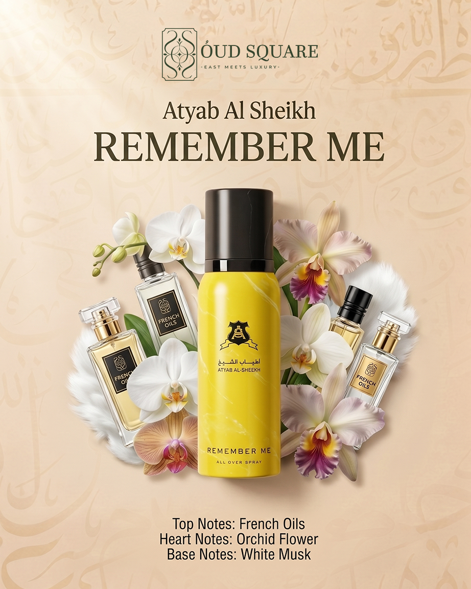 Remember Me Yellow All Over Spray 100ml — soft floral feminine spray with French oils orchid and white musk
