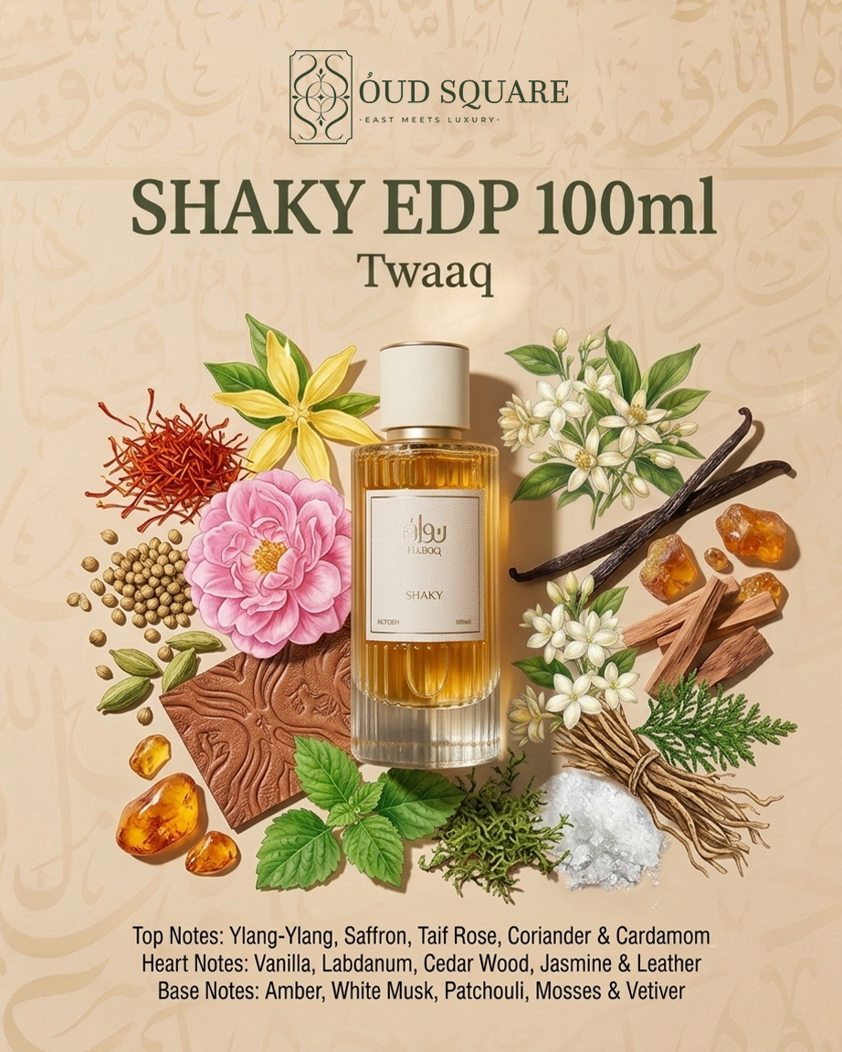 Shaky EDP 100ml | Spicy Leather Sensual Unisex Perfume by Twaaq — Oud Square
