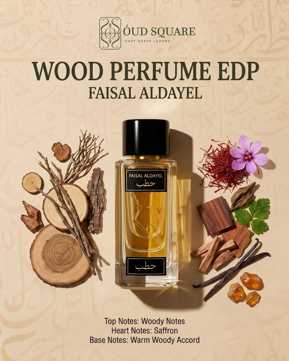 Wood EDP by Faisal Al Dayel — woody saffron unisex perfume bottle from Oud Square
